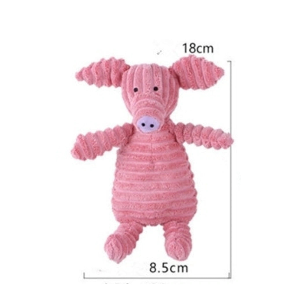 Pelúcia de Cachorro Porco Rosa – Maciez e Resistência para Diversão